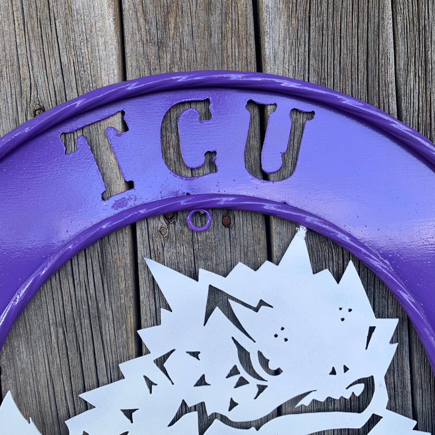 18",24",32" TCU HORNED FROGS CUSTOM METAL VINTAGE CRAFT TEAM SIGN WESTERN HOME DECOR HANDMADE