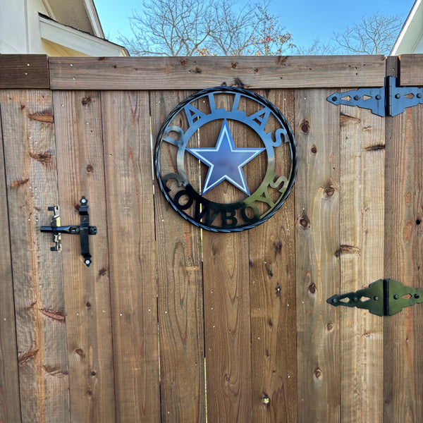 18",24",36" DALLAS COWBOYS METAL WALL ART WESTERN HOME DECOR VINTAGE RUSTIC BRONZE NEW #EH12316