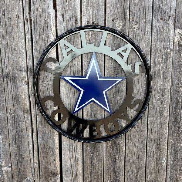 18",24",36" DALLAS COWBOYS METAL WALL ART WESTERN HOME DECOR VINTAGE RUSTIC BRONZE NEW #EH12316