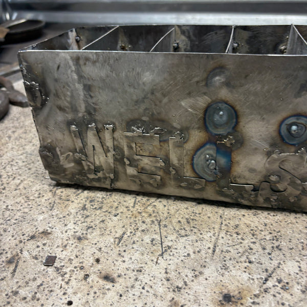 WELLS STYLE YOUR CUSTOM NAME REMOTE CONTROL HOLDER BOX METAL ART WESTERN HOME DECOR HANDMADE NEW #