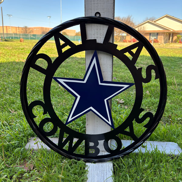 18",24",36" DALLAS COWBOYS METAL WALL ART WESTERN HOME DECOR VINTAGE RUSTIC BRONZE NEW #EH12316