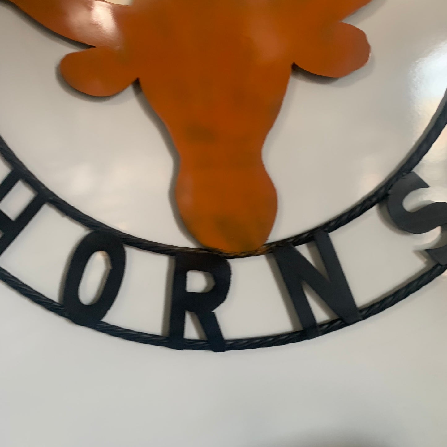 HOOKEM HORNS WITH LONE STAR TEXAS LONGHORNS HOOK EM METAL CUSTOM VINTAGE CRAFT WALL ART TEAM SIGN HANDMADE