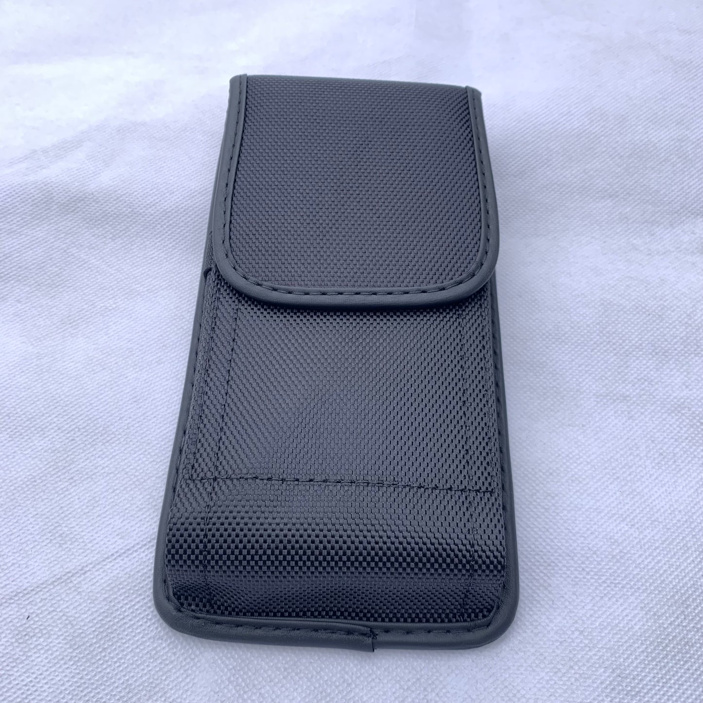 #EH11389 NYLON 7" RUGGED PHONE POUCH EXTRA LARGE BELT LOOP HOLSTER BLACK CELL PHONE CASE VERTICAL UNIVERSAL OVERSIZE Z-LITE BRAND NEW