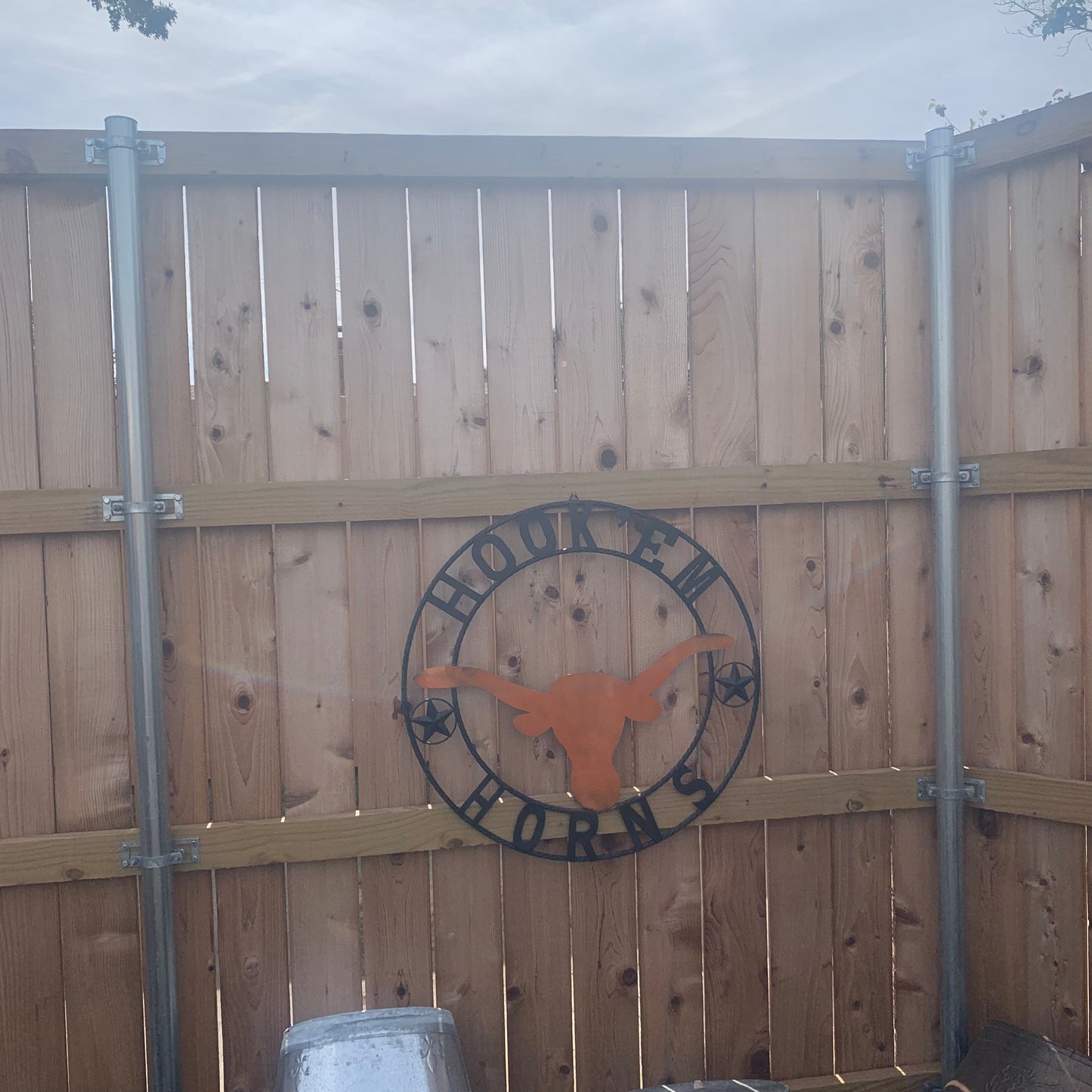 HOOKEM HORNS WITH LONE STAR TEXAS LONGHORNS HOOK EM METAL CUSTOM VINTAGE CRAFT WALL ART TEAM SIGN HANDMADE