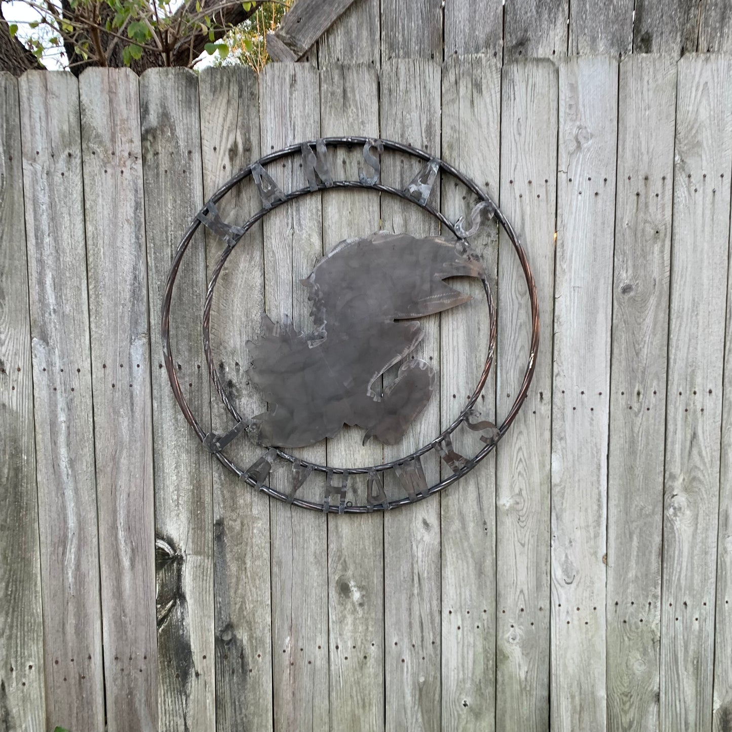 KANSAS JAYHAWKS RAW CUSTOM METAL VINTAGE CRAFT SIGN UNPAINTED TEAM HANDMADE