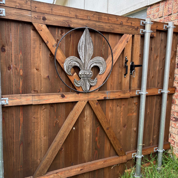 FLEUR DE LIS  CUSTOM RAW METAL METAL UNPAINTED WALL ART SIGN WESTERN HOME DECOR HANDMADE NEW 12",18",24",32"