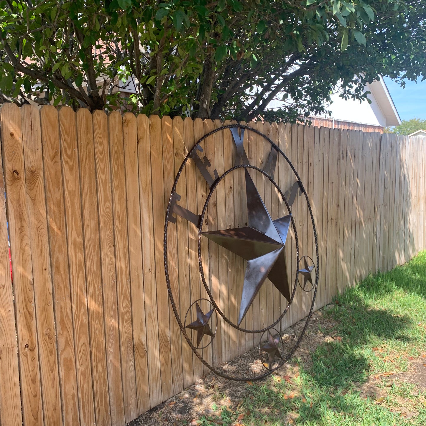6 FOOT TEXAS LONE STAR GIANT LARGE OVERSIZE BARN STAR METAL RUSTIC BRONZE COPPER WALL ART WESTERN HOME DECOR HANDMADE NEW EH10523