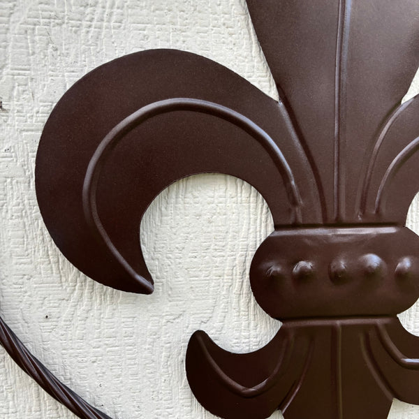 FLEUR DE LIS BRONZE METAL WALL ART SIGN WESTERN HOME DECOR HANDMADE NEW 12",18",24",32"