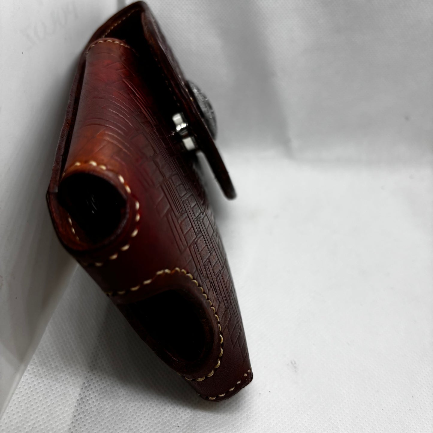 7" LONE STAR LEATHER HOLSTER BROWN STAR POUCH EXTRA LARGE  BELT LOOP CLIP CELL PHONE CASE UNIVERSAL HANDMADE #EH13808