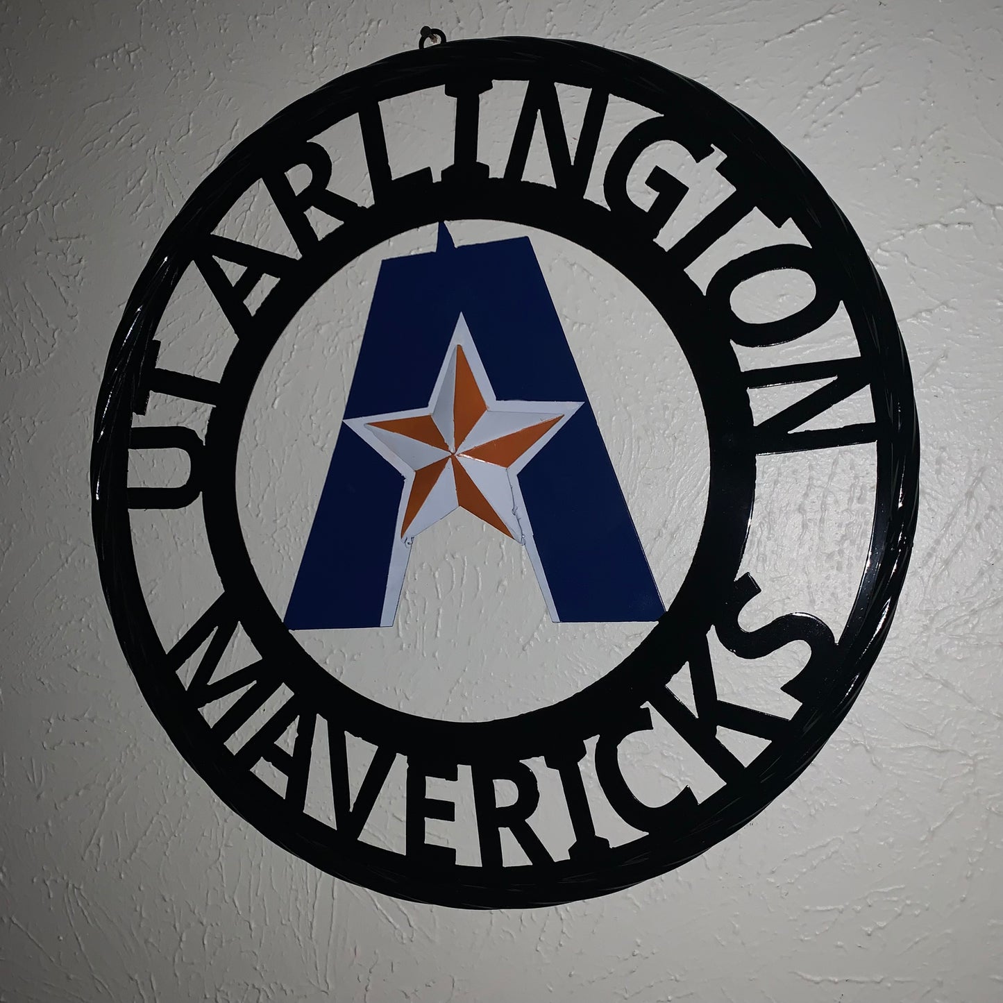 UTA ARLINGTON CUSTOM METAL VINTAGE CRAFT TEAM SIGN WESTERN HOME DECOR HANDMADE