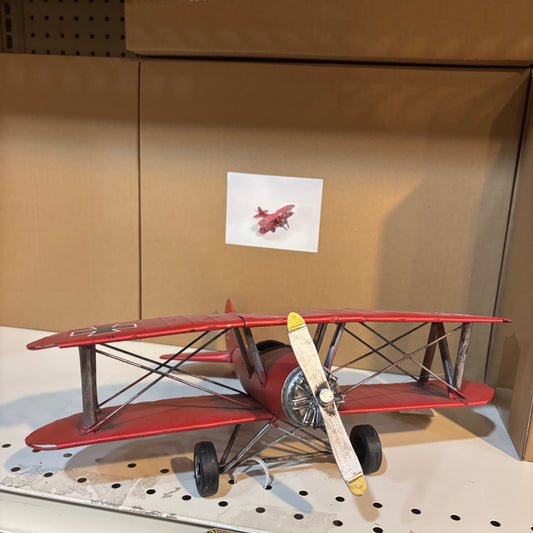 RED BARON AIRPLAINE METAL ART WESTERN HOME DECOR HANDMADE #RA0232