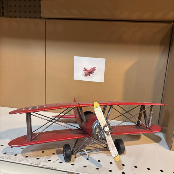 RED BARON AIRPLAINE METAL ART WESTERN HOME DECOR HANDMADE #RA0232