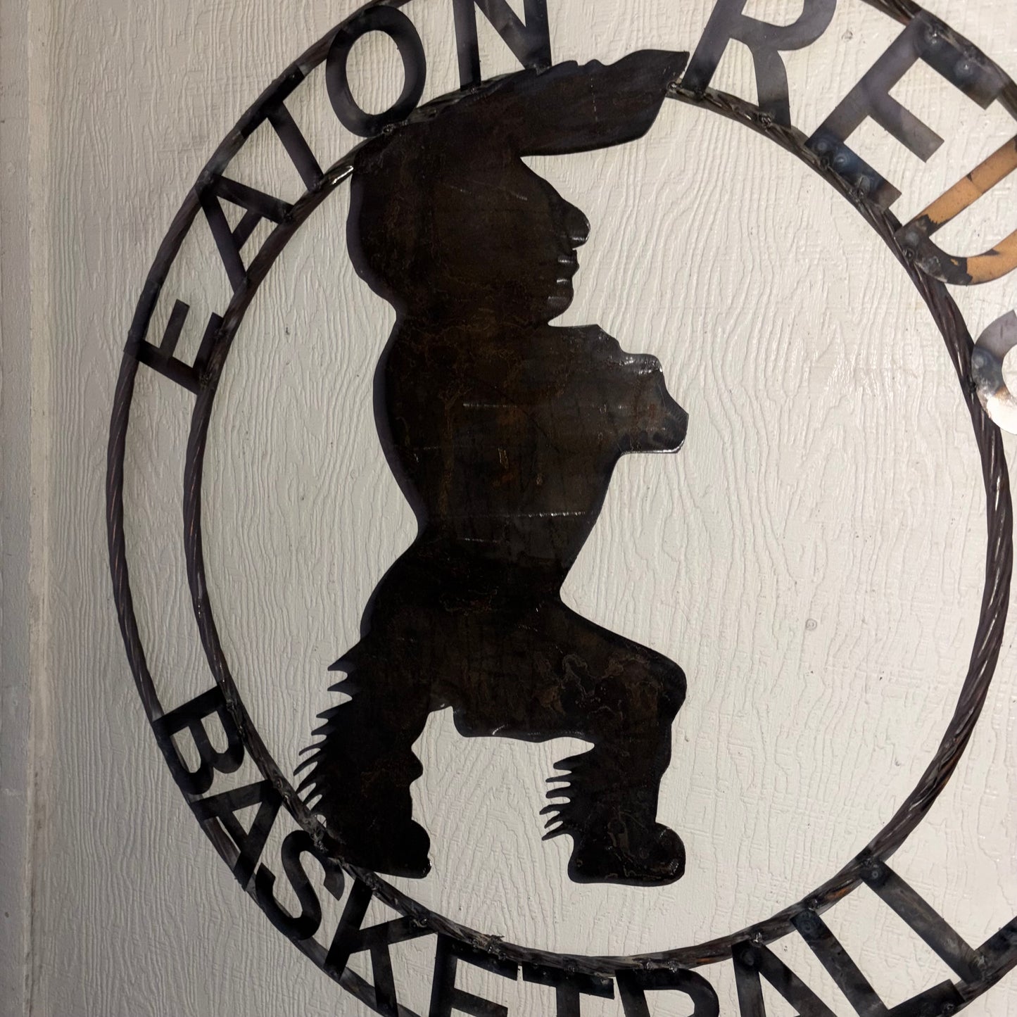 EATON REDS CUSTOM METAL VINTAGE CRAFT SIGN TEAM RED WHITE HANDMADE TO ORDER