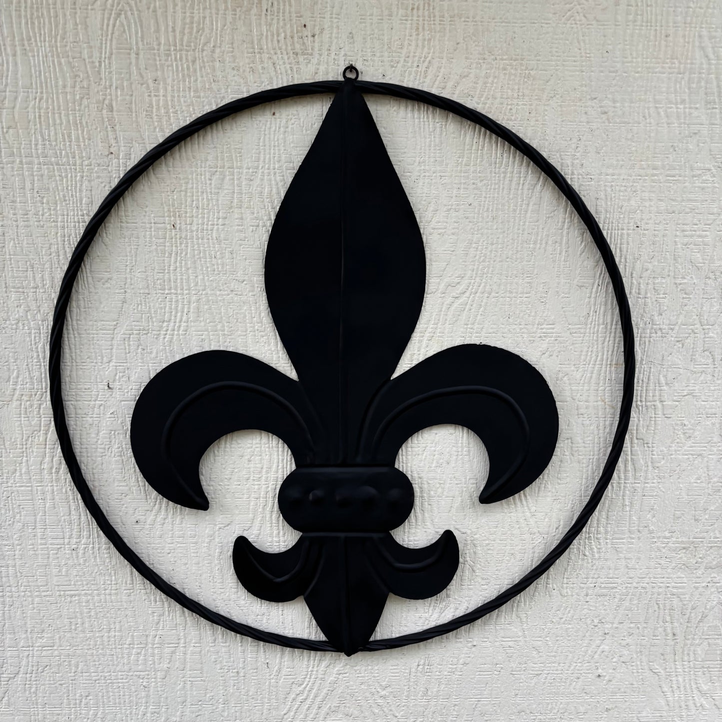 FLEUR DE LIS BLACK FLAT METAL WALL ART SIGN WESTERN HOME DECOR HANDMADE NEW 12",18",24",32"