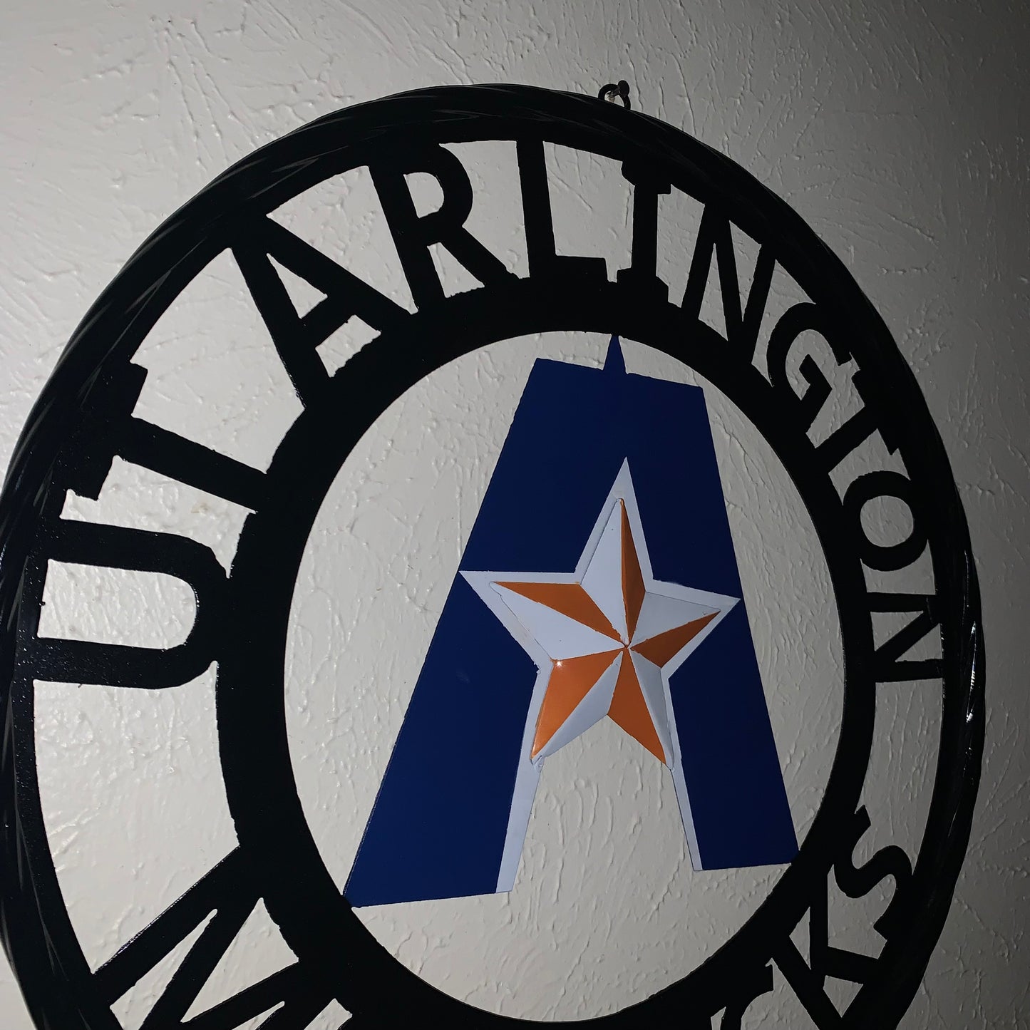 UTA ARLINGTON CUSTOM METAL VINTAGE CRAFT TEAM SIGN WESTERN HOME DECOR HANDMADE