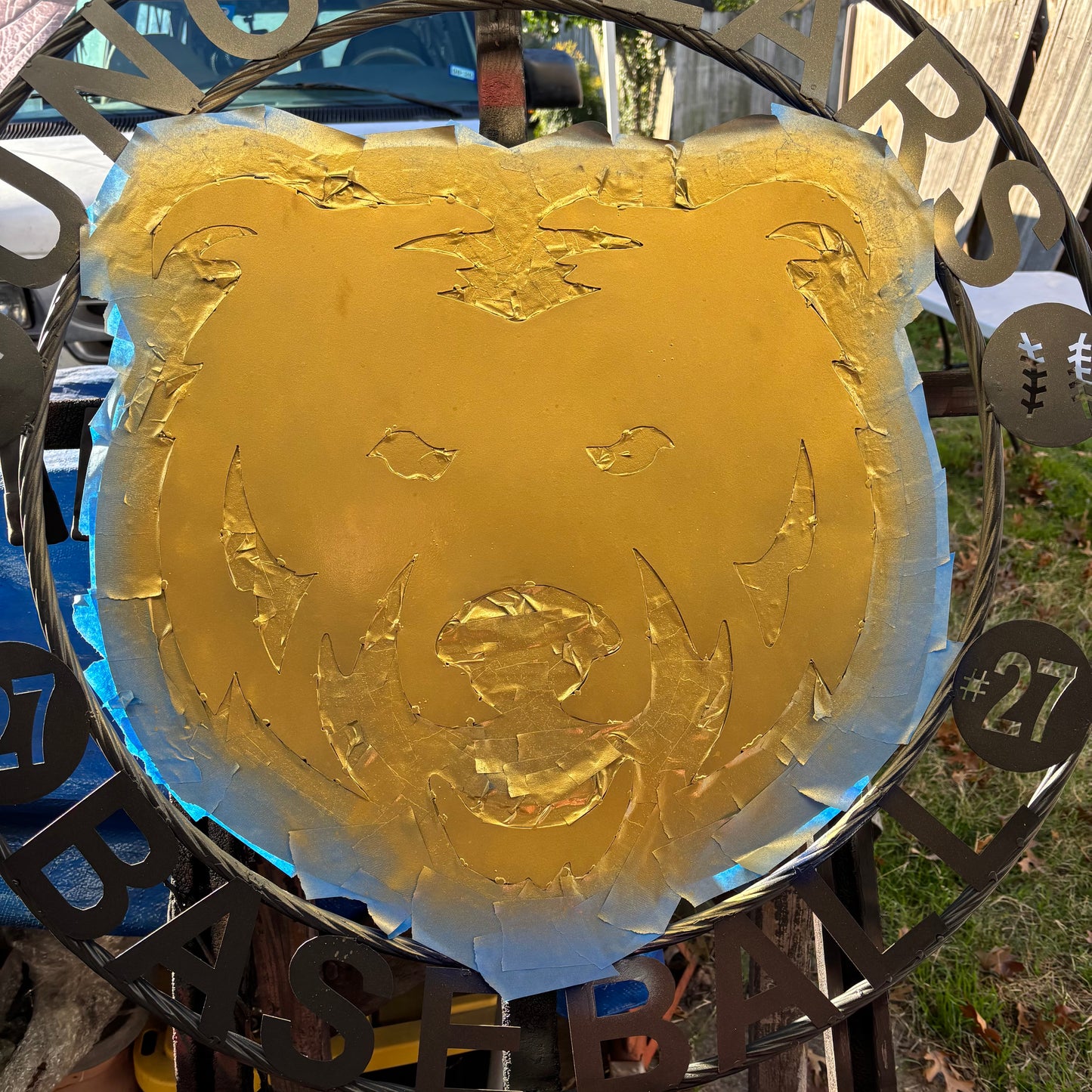 UNC BEARS CUSTOM RAW METAL NO PAINT VINTAGE CRAFT SIGN TEAM HANDMADE TO ORDER