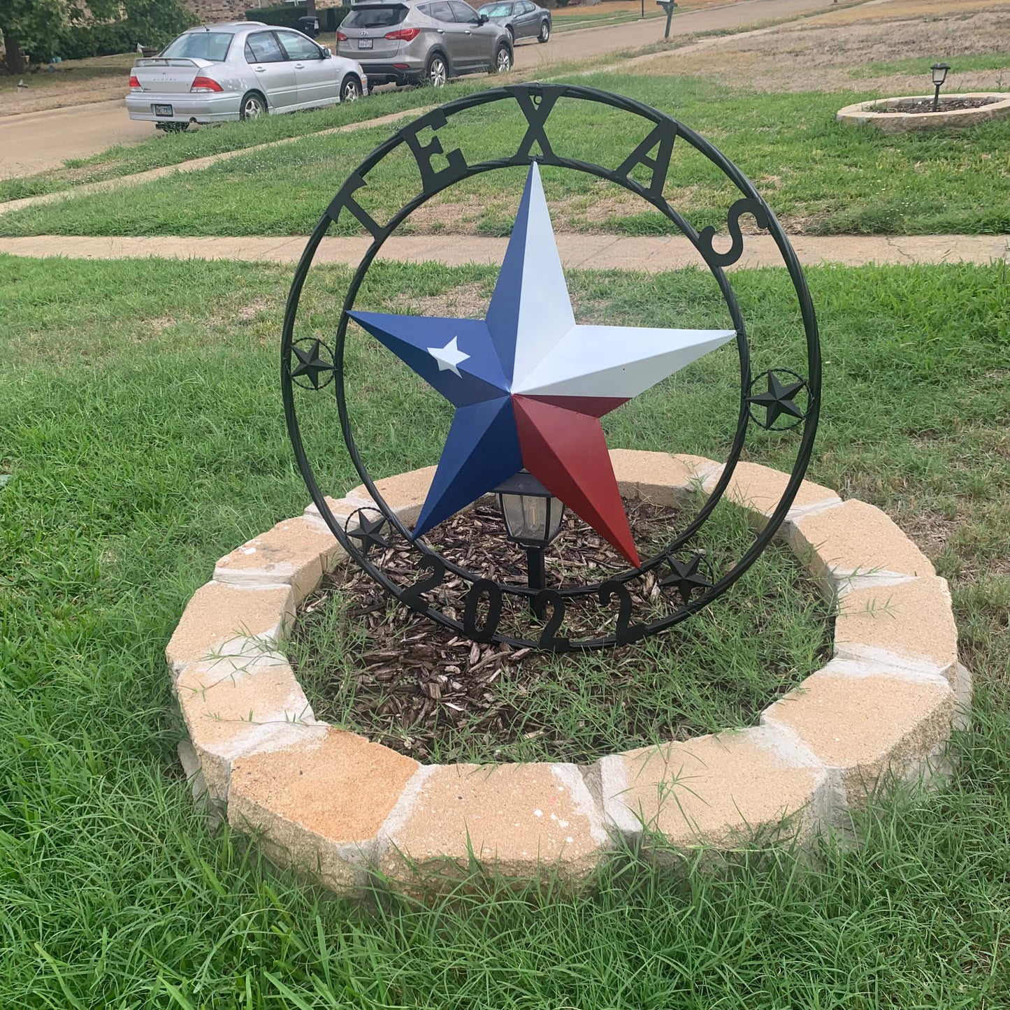 TEXAS 2022 STYLE CUSTOM NAME BARN STAR METAL LONESTAR 3d TWISTED BLACK ROPE RING WESTERN HOME DECOR   HANDMADE 24",32",36"