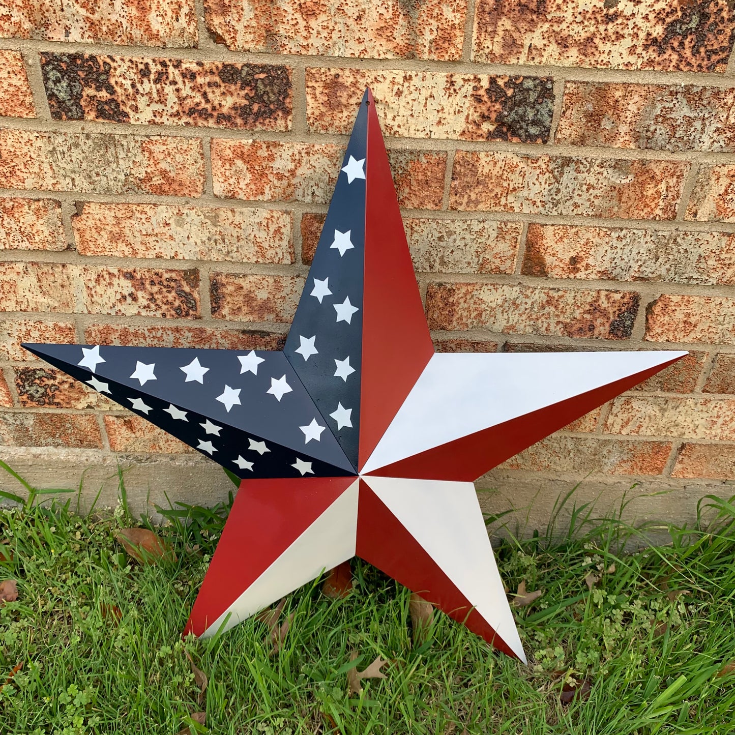 USA FLAG STAR STYLE# 5 RED WHITE & BLUE AMERICANA METAL BARN STAR WALL ART HANDMADE TO ORDER NEW #EH13380