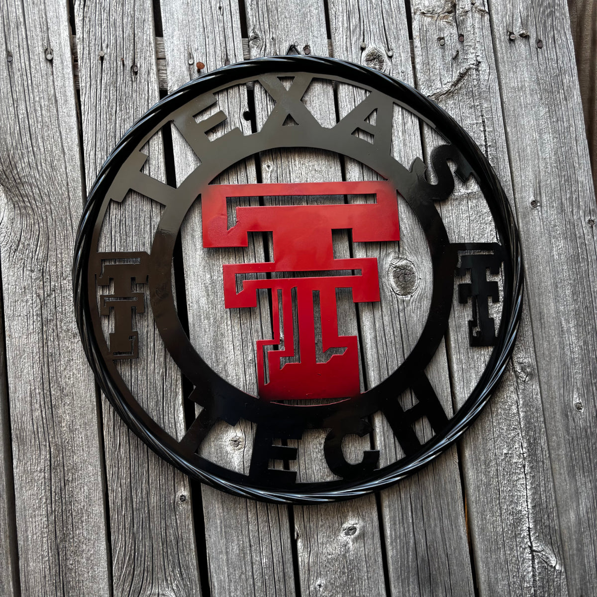 TEXAS TECH CUSTOM METAL VINTAGE CRAFT SIGN WESTERN HOME DECOR HANDMADE 12",18",24",32",36"