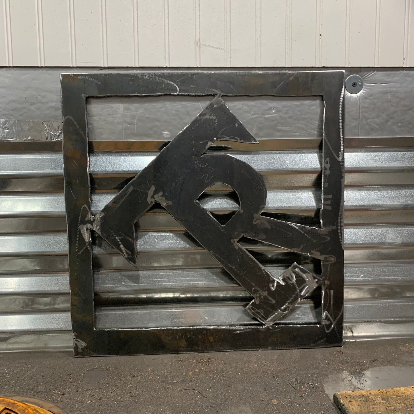 CUSTOM NAME TR STYLE SIGN RAW METAL WESTERN HOME DECOR HANDMADE 18" x 18"