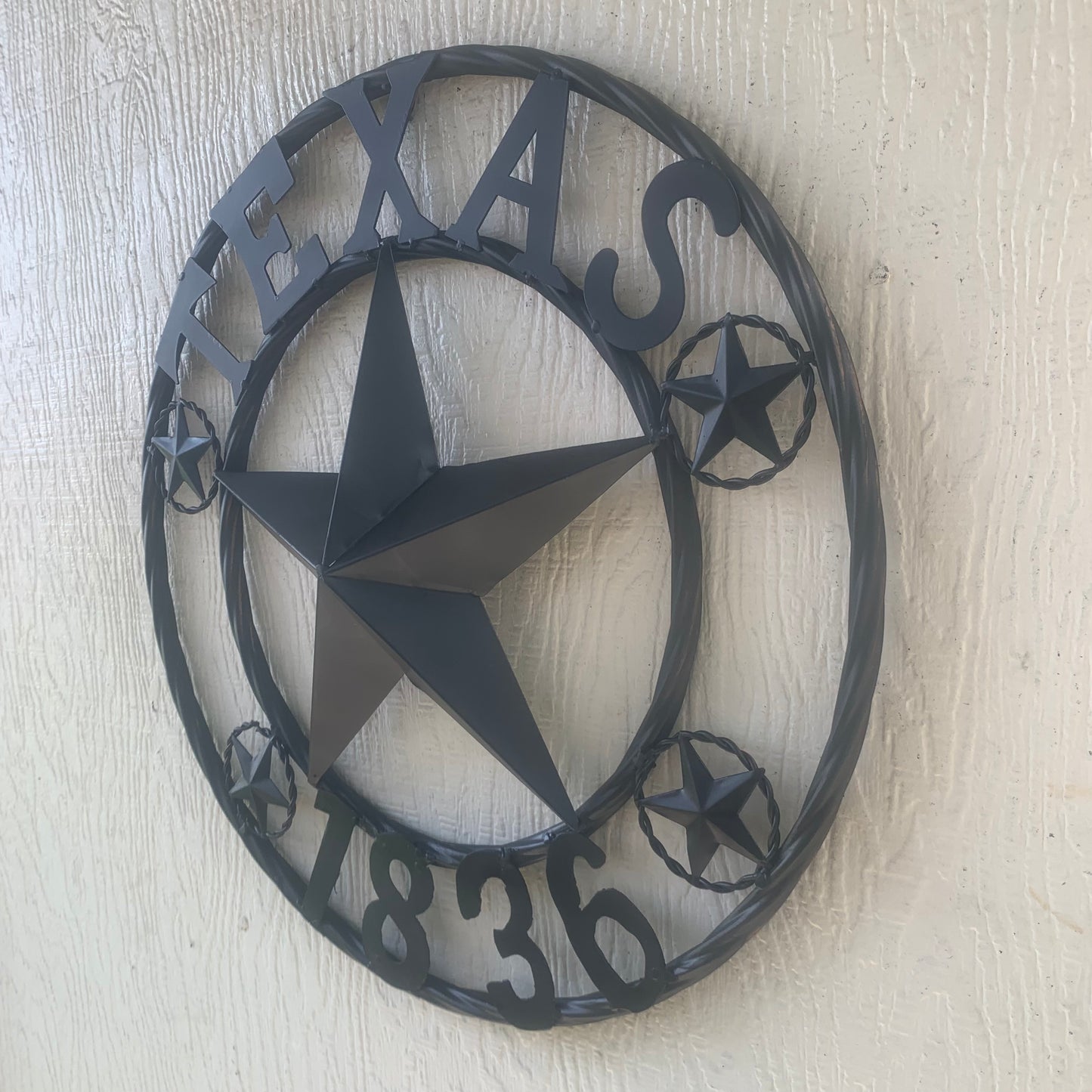 TEXAS 1836 BLACK BARN STAR METAL LONESTAR WESTERN HOME DECOR HANDMADE NEW 16",24",36",50"