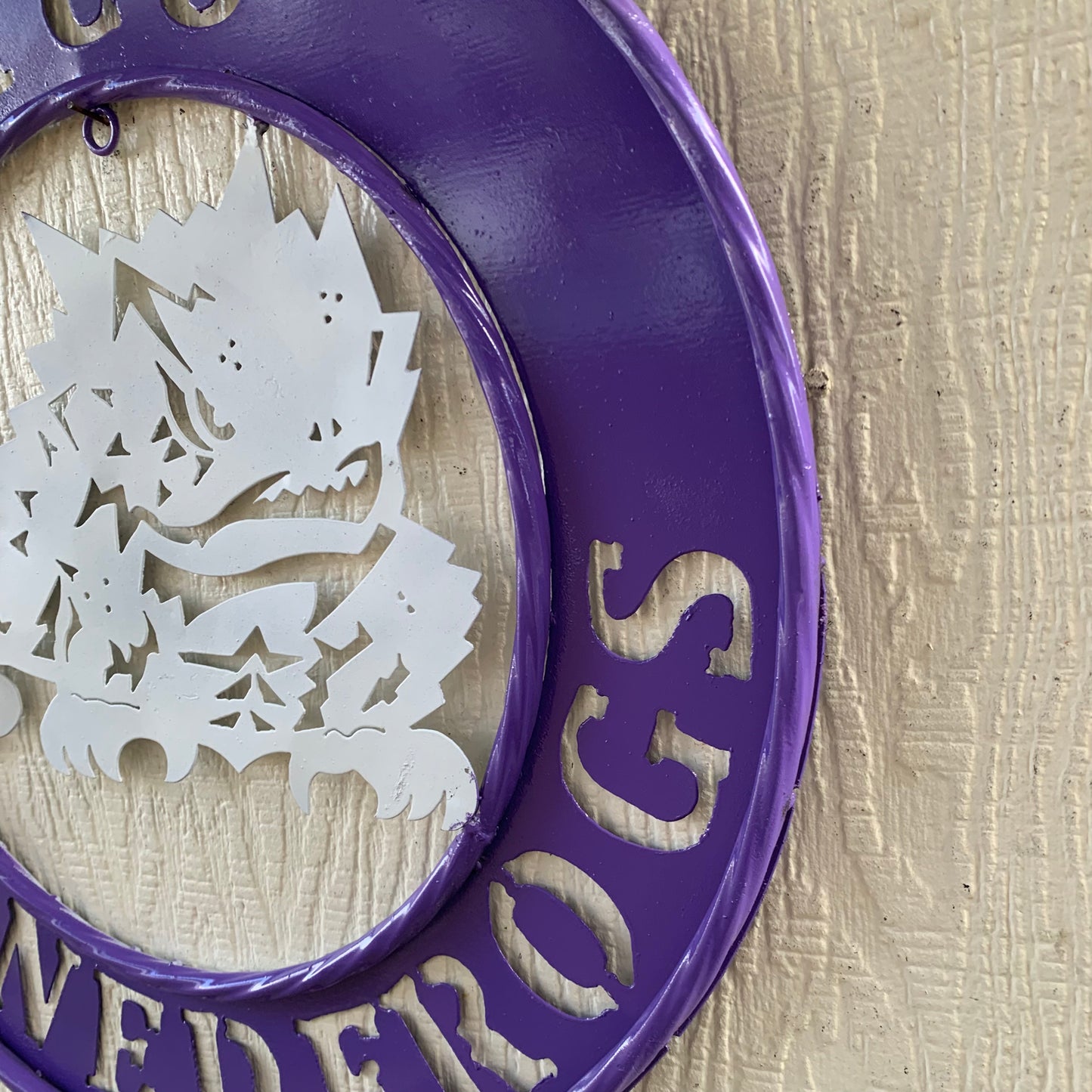 18",24",32" TCU HORNED FROGS CUSTOM METAL VINTAGE CRAFT TEAM SIGN WESTERN HOME DECOR HANDMADE