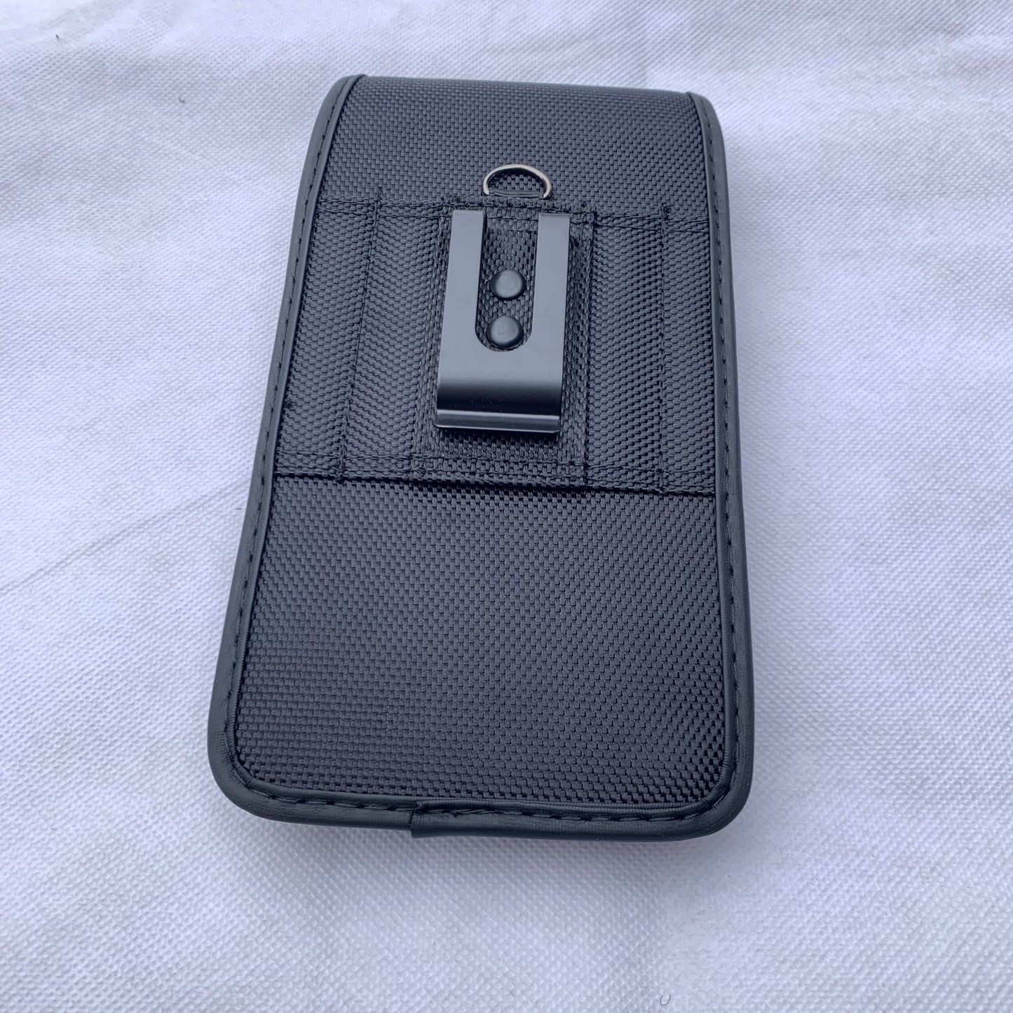 #EH11389 NYLON 7" RUGGED PHONE POUCH EXTRA LARGE BELT LOOP HOLSTER BLACK CELL PHONE CASE VERTICAL UNIVERSAL OVERSIZE Z-LITE BRAND NEW