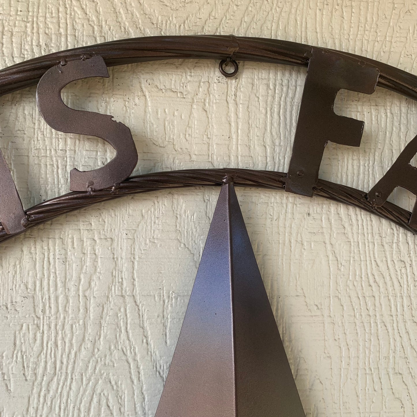 MATHIS STYLE CUSTOM NAME STAR BARN STAR 3d METAL LONESTAR TWISTED ROPE RING WESTERN HOME DECOR RUSTIC BRONZE COPPER HANDMADE 24",32",36",50"