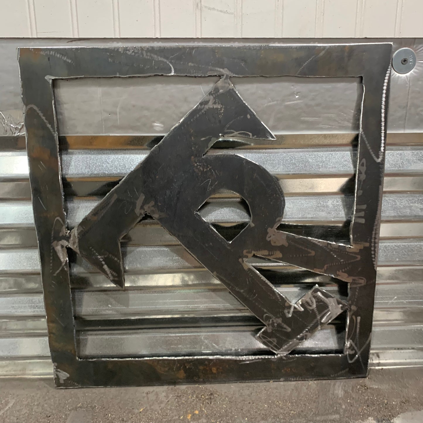 CUSTOM NAME TR STYLE SIGN RAW METAL WESTERN HOME DECOR HANDMADE 18" x 18"