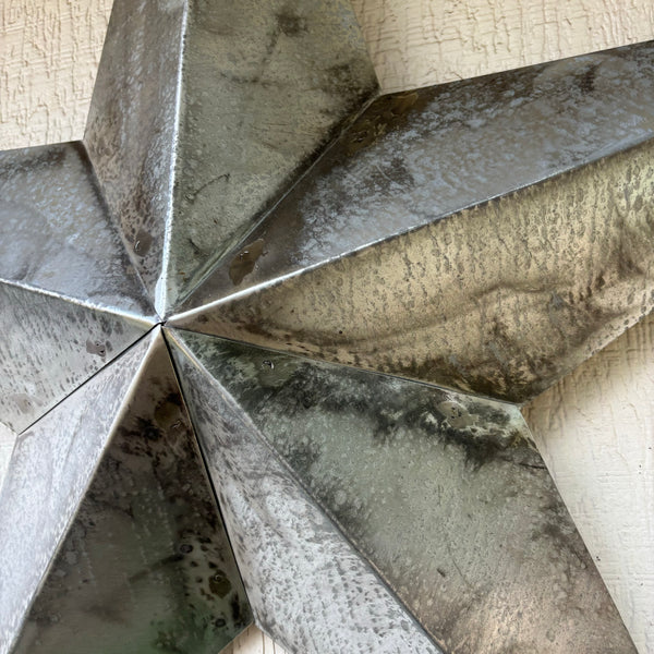 UNFINISHED GALVANIZED BARN STAR 3" TO 120" METAL WALL ART WESTERN HOME  DECOR HANDMADE #EH10418
