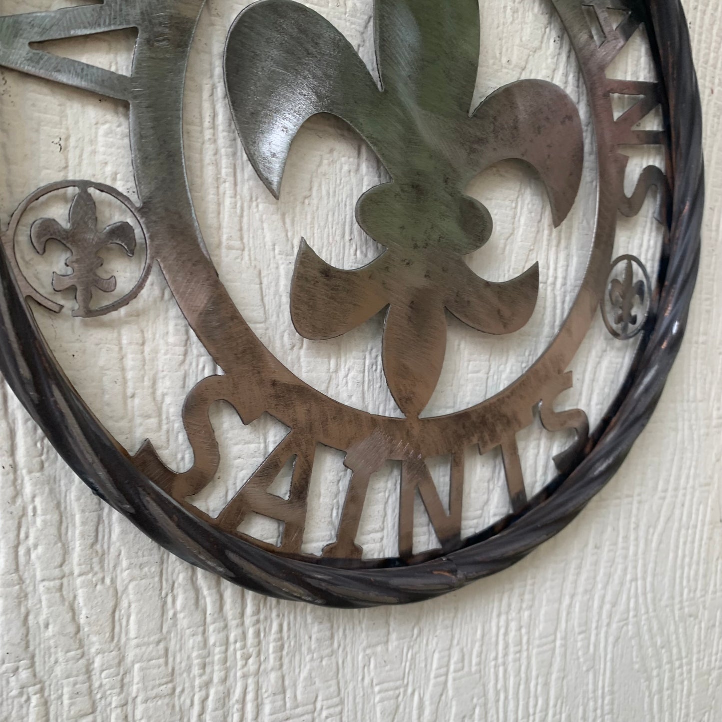 NEW ORLEANS SAINTS CUSTOM RAW METAL CRAFT SIGN WALL ART WESTERN HOME DECOR LASERCUT ART HANDMADE 12",18",24