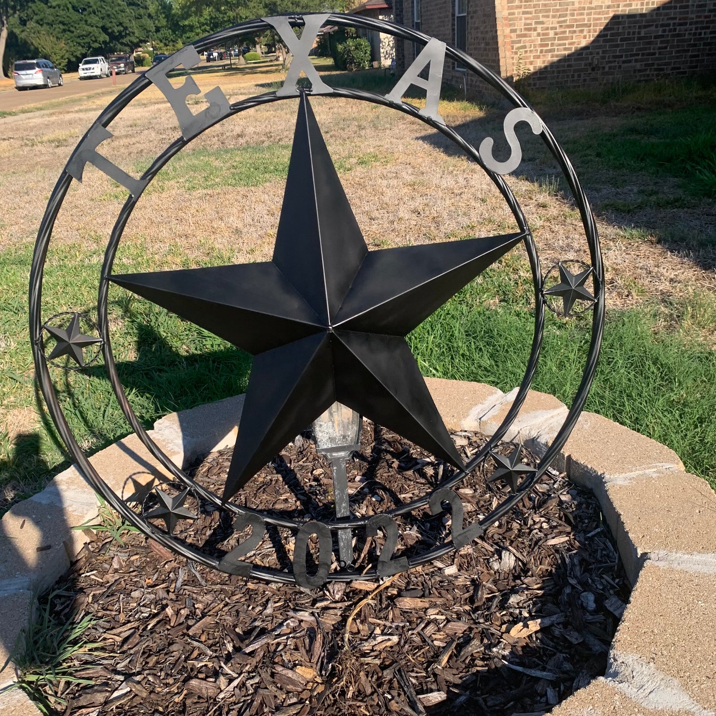 TEXAS 2022 STYLE CUSTOM NAME STAR BARN METAL LONE STAR 3d TWISTED ROPE RING WESTERN HOME DECOR RUSTIC  BLACK HANDMADE 24",32",34",36",40",42",44",46",50"
