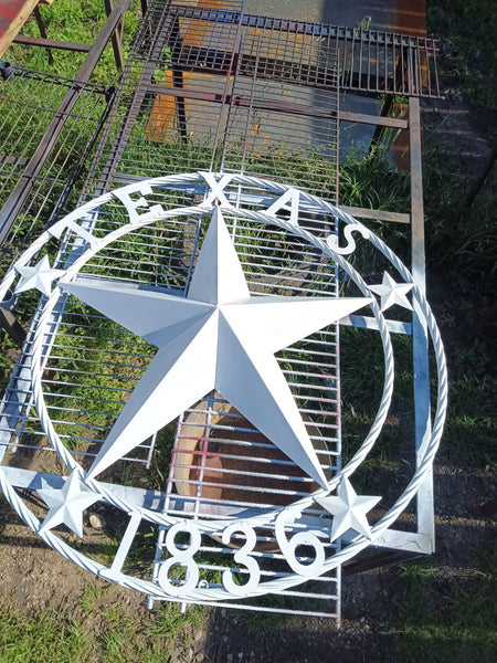 24",32",36' WHITE TEXAS 1836 BARN STAR METAL ART WESTERN HOME DECOR VINTAGE RUSTIC NEW ART 40",50" #EH10071