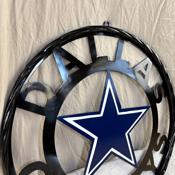 18",24",36" DALLAS COWBOYS METAL WALL ART WESTERN HOME DECOR VINTAGE RUSTIC BRONZE NEW #EH12316