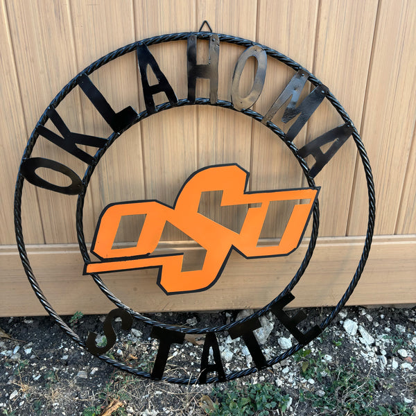 OSU OKLAHOMA STATE COWBOYS METAL CUSTOM VINTAGE TEAM WALL ART HANDMADE CRAFT SIGN