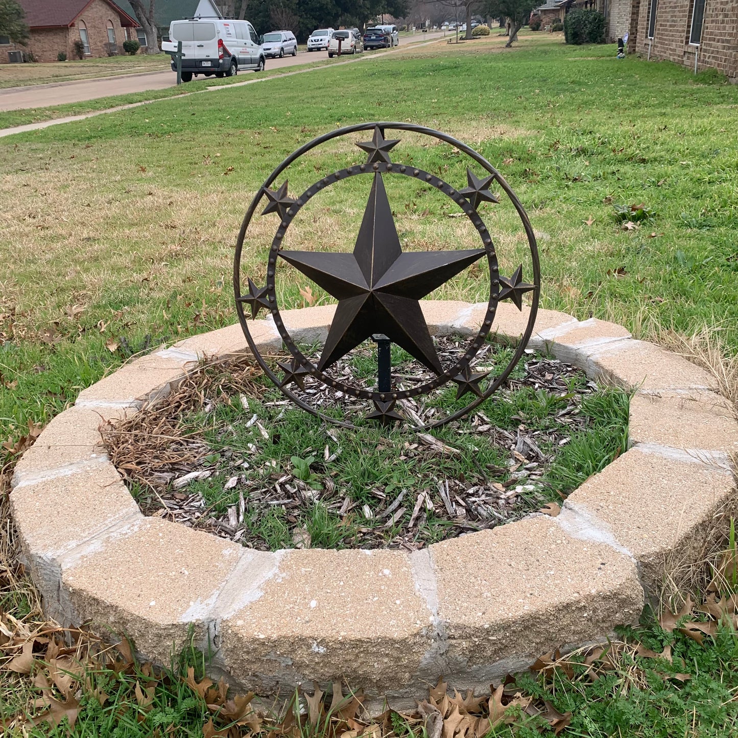 24" MULTI STAR BEADED COLIBROX BARN STAR METAL LONESTAR WESTERN HOME DECOR HANDMADE RUSTIC DARK BRONZE NEW