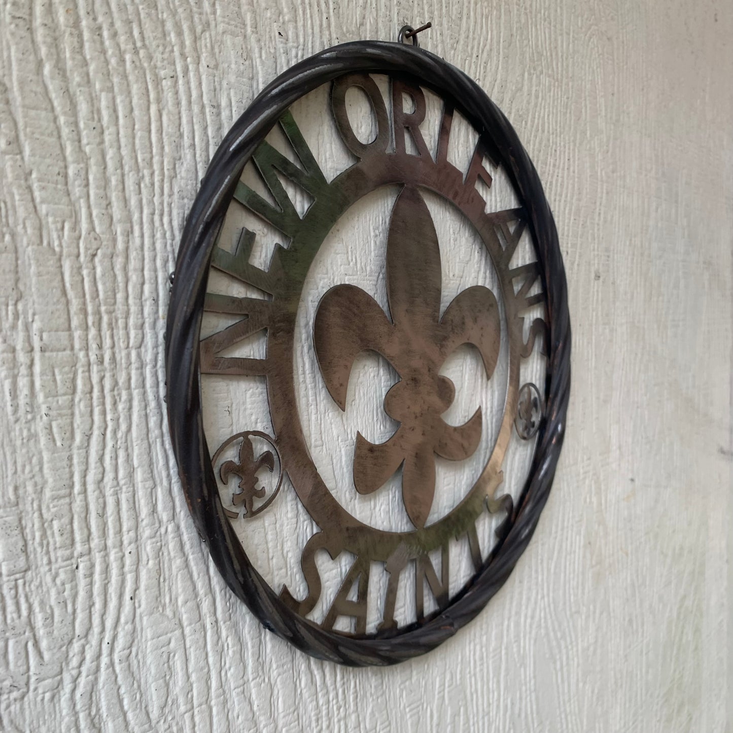 NEW ORLEANS SAINTS CUSTOM RAW METAL CRAFT SIGN WALL ART WESTERN HOME DECOR LASERCUT ART HANDMADE 12",18",24