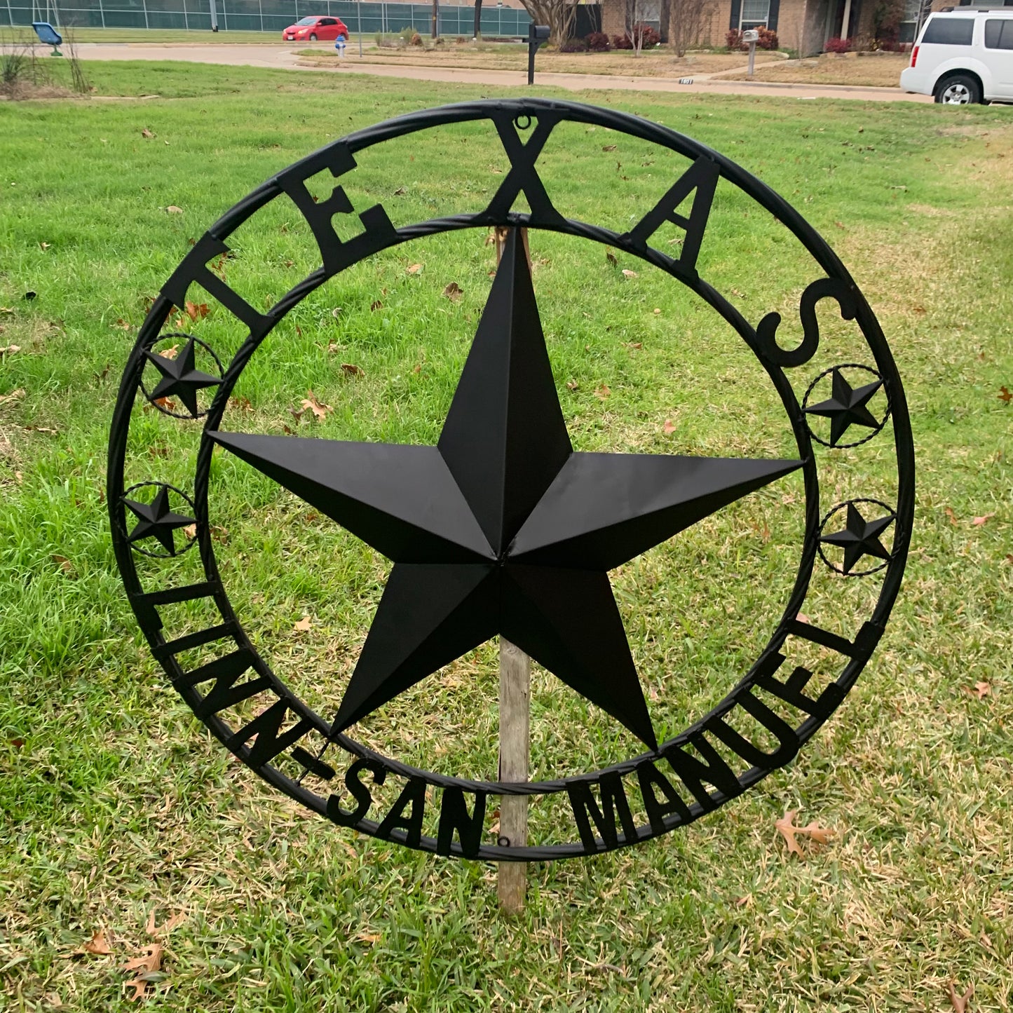 LINN SAN MANUEL STYLE YOUR CUSTOM NAME STAR METAL BARN LONE STAR 3d TWISTED ROPE RING WESTERN HOME DECOR HANDMADE NEW