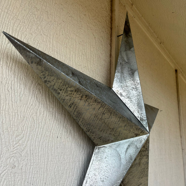 UNFINISHED GALVANIZED BARN STAR 3" TO 120" METAL WALL ART WESTERN HOME  DECOR HANDMADE #EH10418
