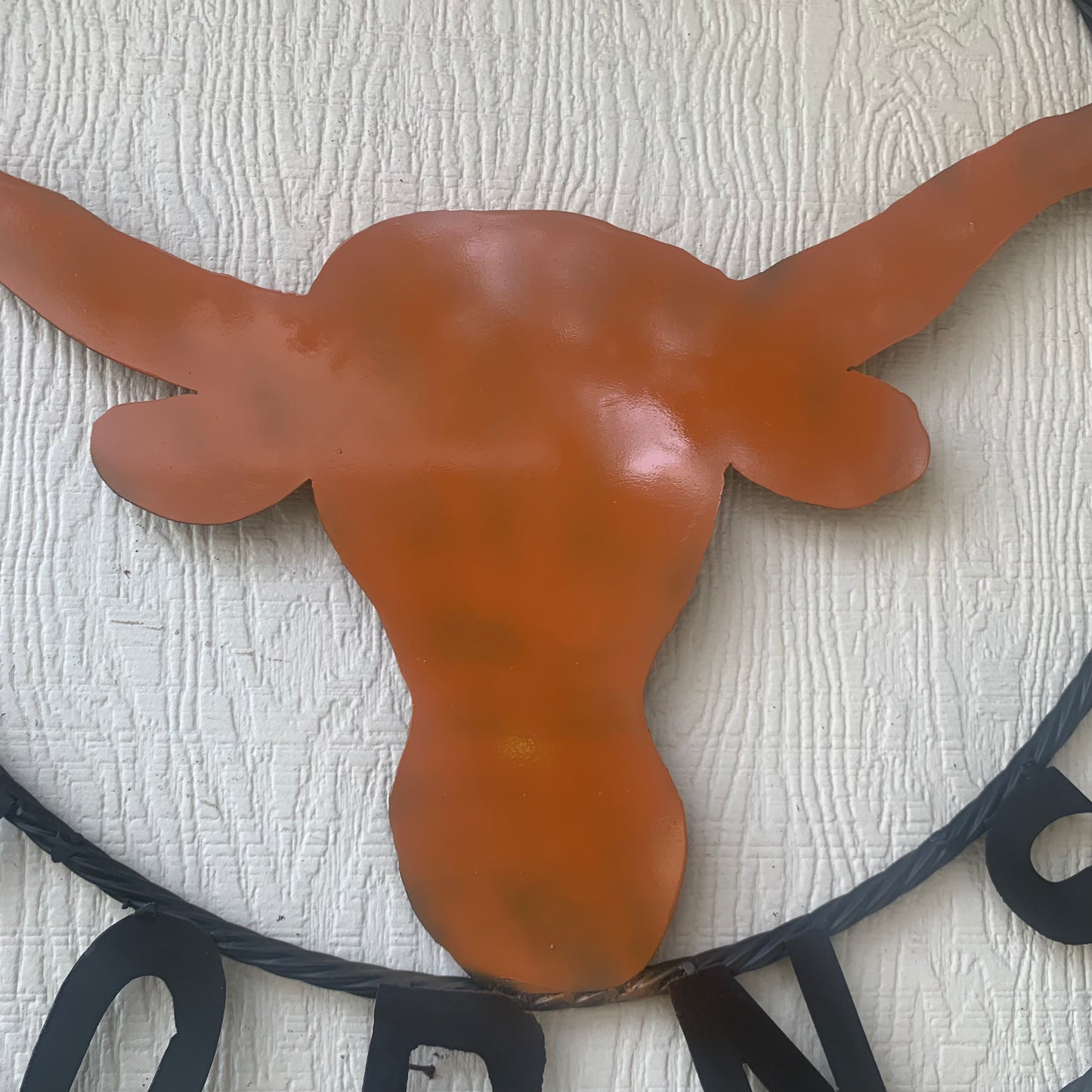 HOOKEM HORNS WITH LONE STAR TEXAS LONGHORNS HOOK EM METAL CUSTOM VINTAGE CRAFT WALL ART TEAM SIGN HANDMADE