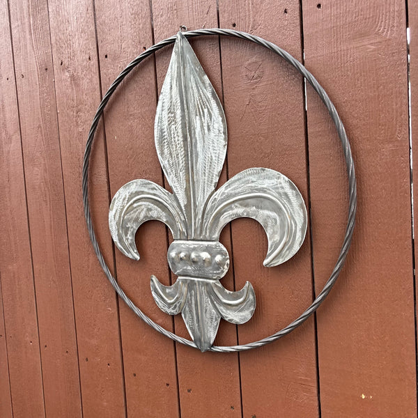 FLEUR DE LIS  CUSTOM RAW METAL METAL UNPAINTED WALL ART SIGN WESTERN HOME DECOR HANDMADE NEW 12",18",24",32"