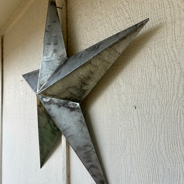 UNFINISHED GALVANIZED BARN STAR 3" TO 120" METAL WALL ART WESTERN HOME  DECOR HANDMADE #EH10418