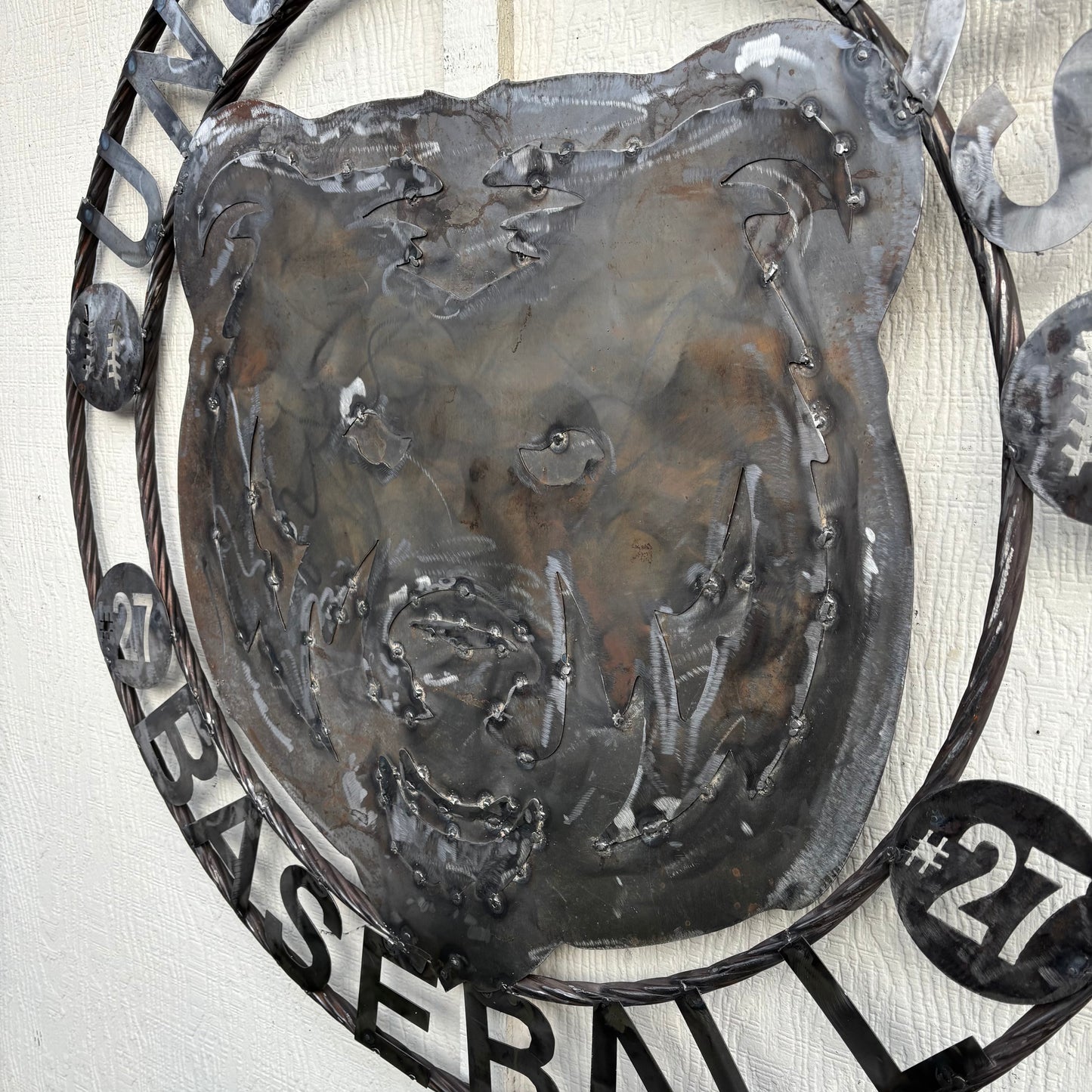 UNC BEARS CUSTOM RAW METAL NO PAINT VINTAGE CRAFT SIGN TEAM HANDMADE TO ORDER