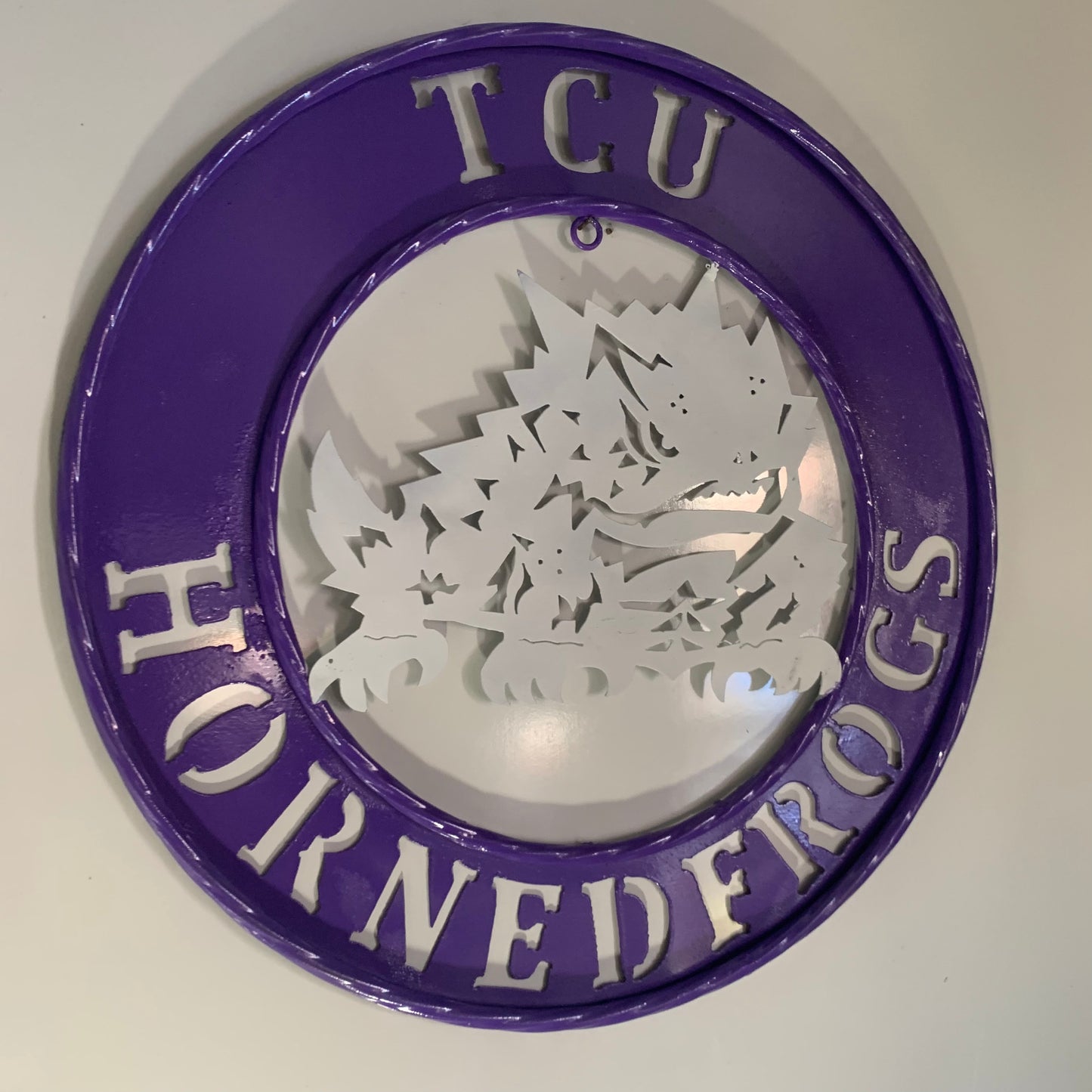 18",24",32" TCU HORNED FROGS CUSTOM METAL VINTAGE CRAFT TEAM SIGN WESTERN HOME DECOR HANDMADE