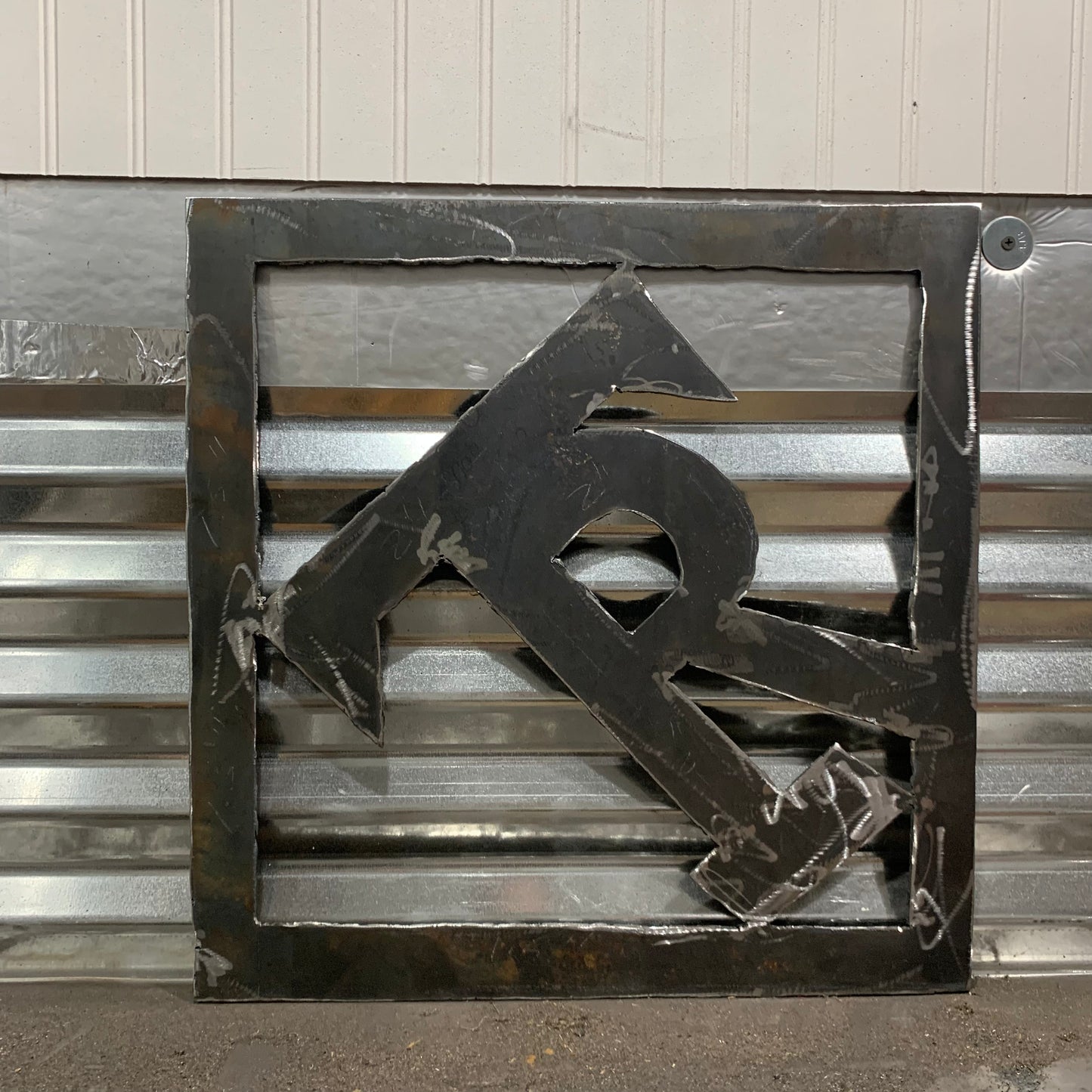 CUSTOM NAME TR STYLE SIGN RAW METAL WESTERN HOME DECOR HANDMADE 18" x 18"