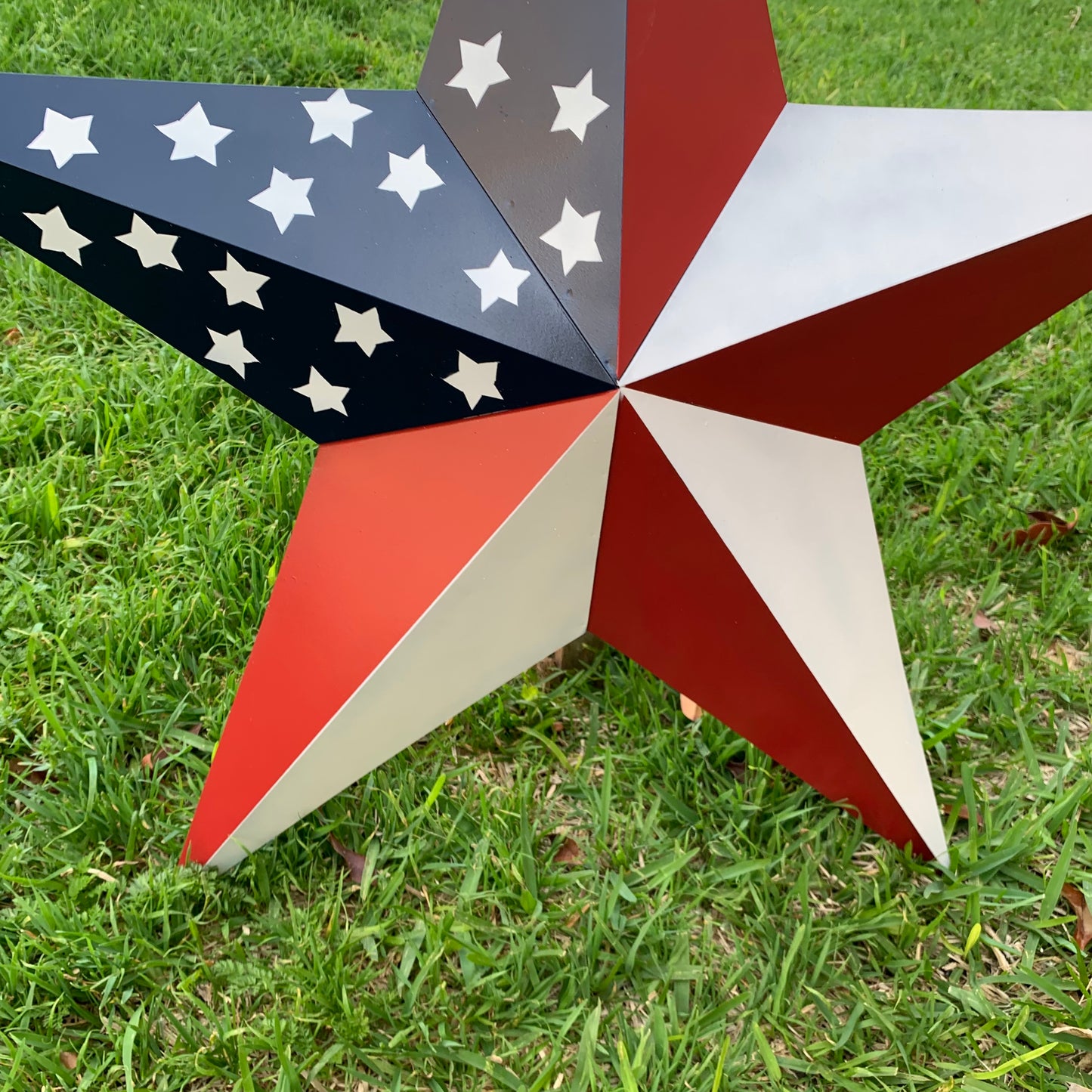 USA FLAG STAR STYLE# 5 RED WHITE & BLUE AMERICANA METAL BARN STAR WALL ART HANDMADE TO ORDER NEW #EH13380