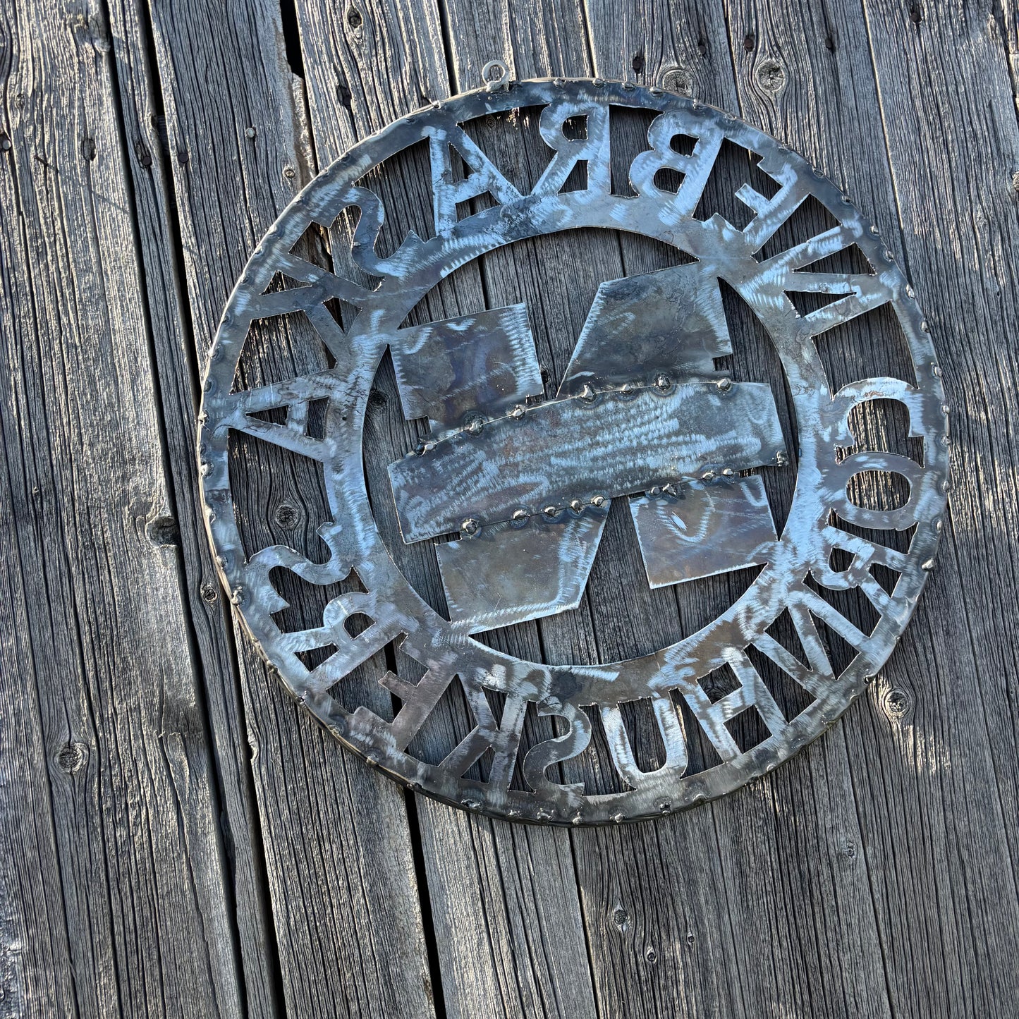 12", 18", 24", 32" NEBRASKA HUSKERS RAW METAL CUSTOM VINTAGE CRAFT TEAM SIGN