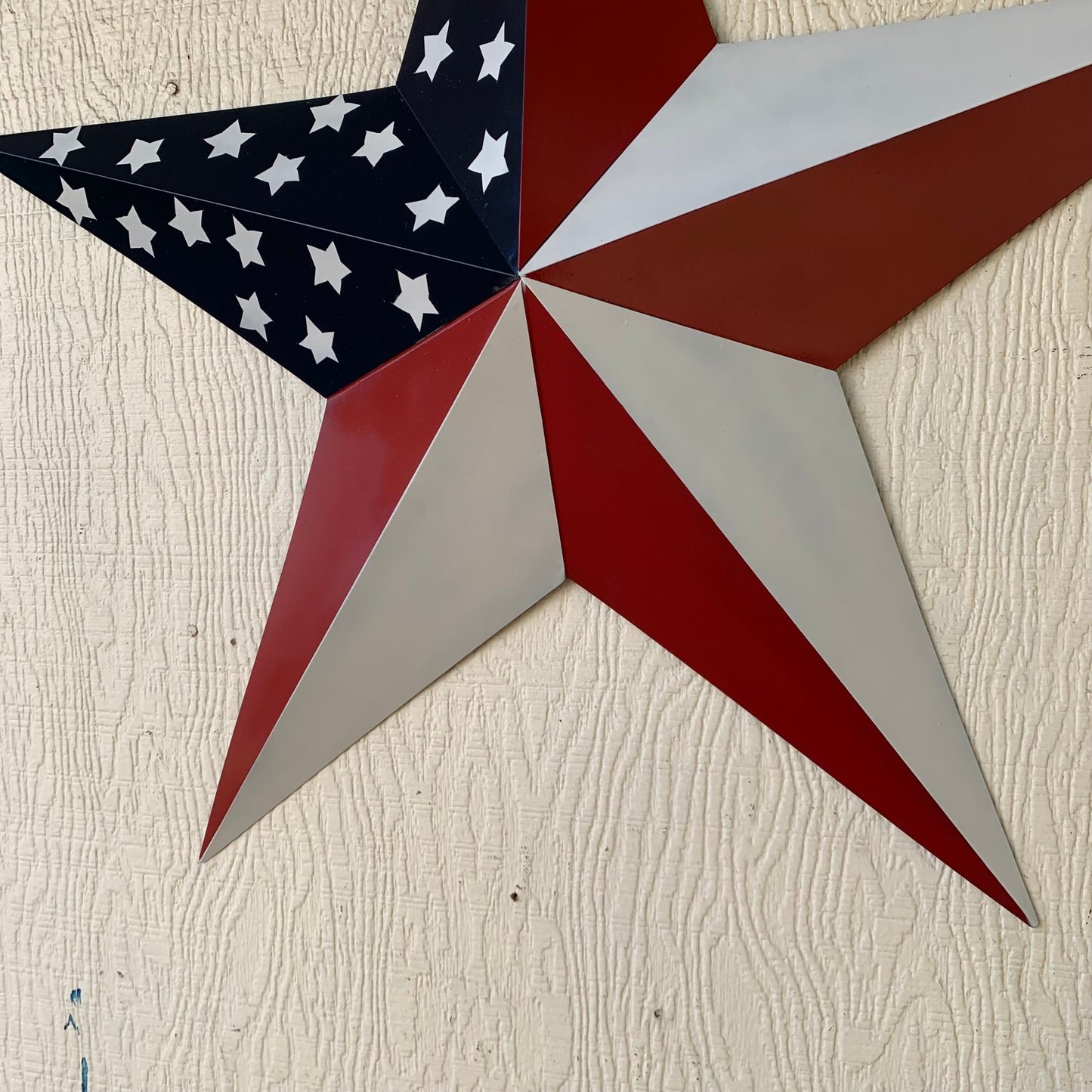 USA FLAG STAR STYLE# 5 RED WHITE & BLUE AMERICANA METAL BARN STAR WALL ART HANDMADE TO ORDER NEW #EH13380