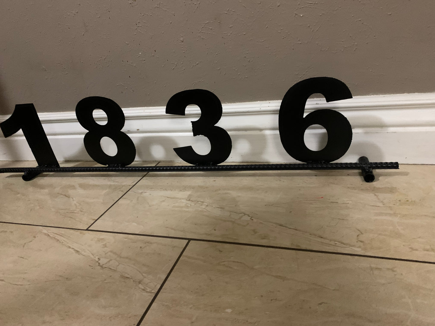 7"H X 36" LONG YOUR CUSTOM NUMBER METAL BARN METAL SIGN WESTERN HOME DECOR