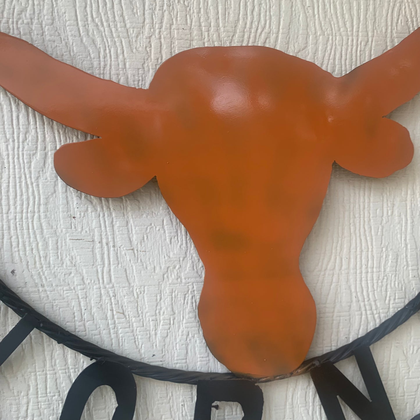 HOOKEM HORNS WITH LONE STAR TEXAS LONGHORNS HOOK EM METAL CUSTOM VINTAGE CRAFT WALL ART TEAM SIGN HANDMADE
